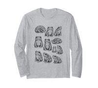 Frogs 90s Vintage Tattoo Style Retro Toads Graphic Y2K Long Sleeve T-Shirt