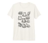 Frogs 90s Vintage Tattoo Style Retro Toads Graphic Y2K Premium T-Shirt