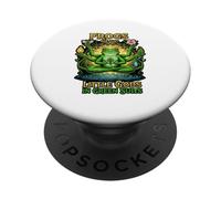 Frogs Are Just Little Gods In Green Suits Trippy Meditaion PopSockets Adhesive PopGrip