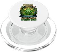 Frogs Are Just Little Gods In Green Suits Trippy Meditaion PopSockets PopGrip for MagSafe