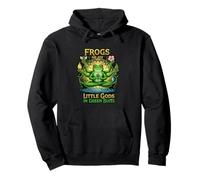 Frogs Are Just Little Gods In Green Suits Trippy Meditaion Pullover Hoodie