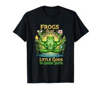 Frogs Are Just Little Gods In Green Suits Trippy Meditaion T-Shirt