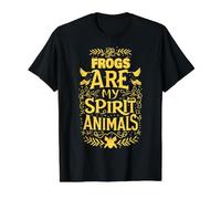 Frogs are My Spirit Animals Value Graphic T-Shirt, Men, Black, M