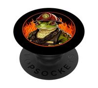 Frogs Fire Brigade/Fireman Frog PopSockets Adhesive PopGrip