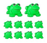 Frogs for Kids | Cute Floating Squeaky Frog Bath Toy - 10x Mini Squeak Float Shower Swimming Bathtub Pool Decoration Miniature for Classroom Carnival Prizes Birthday Party