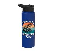 Frogs Funny Green Frog Stainless Steel Insulated Water Bottle
