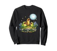 Frogs Howling Moon Meme Mountains Pines Nature Wildlife Sweatshirt