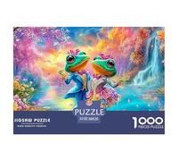 Frogs in Formal Wear Dance by A Lake 1000 Piece Jigsaw Puzzle Dream Frog Perfect Birthday Present for Kids & Adults 38x26cm/1000pcs