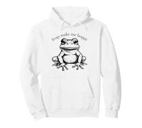 Frogs Make Me Hoppy Funny Happy Pun Amphibian Frog Humor Pullover Hoodie