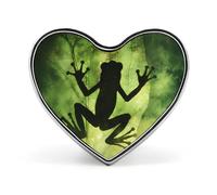 Frogs Shadow On The Leaf Cute Brooch Heart Pin Badges Lapel Pins Jewellery Decoration for Clothes Hat Bag