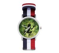 Frogs Shadow On The Leaf Fashion Watches Men Women Wrist Watch Outdoor Sports