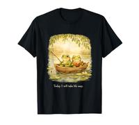 Frogs Today I Will Take Life Easy Peaceful Calm Nature T-Shirt