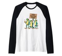 Frogs Together Strong Funny Protest Poland Oregon Democracy Raglan Baseball Tee