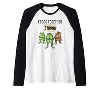Frogs Together Strong Funny Protest Poland Oregon Democracy Raglan Baseball Tee