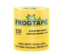 FrogTape 225 Gold Performance Grade Masking Tape [Medium-High Adhesion]: 0.94 in. x 60 yds. (Gold) / 6-Pack