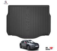 FROGUM Black Rubber Protect Car Boot Liner Mat for Citroen C4 Cactus 2014-2021