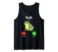 Froh Calling - Funny Frog Phone Screen Random Humor Sarcasm Tank Top
