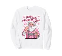 Frohe Weihnachten Bro Santa Pink Lebkuchen German Xmas Sweatshirt
