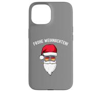 Frohe Weihnachten! German Santa hat Germany flag sunglasses Case for iPhone 15