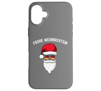Frohe Weihnachten! German Santa hat Germany flag sunglasses Case for iPhone 16 Plus