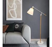 FROIDEXG 3-Color Dimmable Floor Lamps Adjustable Height Indoor Swing Arm Floor Reading Light with Button Switch Rotatable E27 Socket Modern Nordic Corner Lamp for Living Room Bedroom