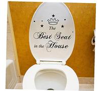 Froiny 1 Pc Toilet Stickers Best Seat in the House Wall Decal for Bathroom Home Art Decorations