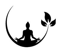 Froiny 1 Pc Yoga Meditation Wall Stickers Buddhist Zen Bedroom Stickers Detachable Wall Decoration, Black