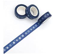 Froiny 1 Roll 15mm*10m Christmas Series Snowflakes Adhesive Washi Tape Diy Scrapbooking Masking Tape Cute Paper Tape