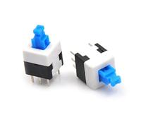 Froiny 10pcs Electronic 8 * 8mm 6pin Push Tactile Power Micro Switch Self Lock On/off Button Latching Switch