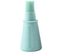 Froiny 1pc Oil Bottle with Basting Brush Silicone Temperature Resistant Basting Brushes Oil Bottle Brush Baking Accessories, Green