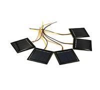 Froiny 5pcs Solar Panel 2v 100ma with 0.2mm2 Extend Wire Polycrystalline Solar Cells Epoxy Diy Battery Charge Module Phones 15cm Cable