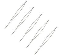 Froiny Bead Needle 5pcs Big Eye Beading Needles Stainless Steel Sewing Needles Seed Threading Needle Eye Needles for Embroidery Jewelry Making 5.5cm