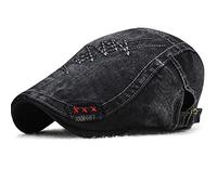 Froiny Men's Casual Flat Cap Denim Newsboy Berets Hat Vintage Spring Autumn Berets Cap