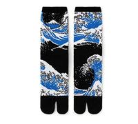 Froiny Split Toe Socks Japanese Grape Carp Wave Summer Personality Tabi Socks Tabi Tide Socks Tube Socks Sandals Socks, Blue