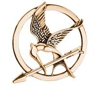 Froiny the Hunger Games Movie Mockingjay Props Representative Pin Mocking Bird Personality Logo Badge, Gold