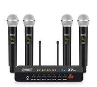 Froket X7 Plus Handheld Wireless Microphone with Optical Input, Bluetooth 5.0 for Smart TV Karaoke, Dual UHF Channel, DSP Echo Control, Noise Cancellation for Home Entertainment