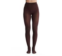 Frola 40D Opaque Tights for Women Soft Silky Solid Color Footed Pantyhose(Medium-Large,Coffee)