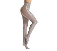 Frola Dance Tights for Women 70D Shimmery Pantyhose Stockings Nude Saphing Tights for Ballet Footed Tights(S-M,Gray)