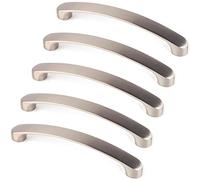 Frolahouse 10Pcs Stainless Steel Cabinet Arch Pull, Furniture Handle Modern Brushed Nickel Drawer Door Handle for Kitchen Cupboard Door, Dresser Drawer, Wardrobe Hardware(CC:160mm)