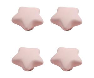 Frolahouse 4 Pcs Pink Star & Moon Ceramic Knobs & Pulls Cabinet Cupboard Desk Door Pulls Children Dresser Wardrobe Door Handles & Knobs