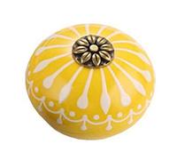 Frolahouse Hand Painted Ceramic Knobs Drawer Round Pull Handle Furniture Door Cabinet Cupboard Wardrobe Dresser Door Replacement Knobs