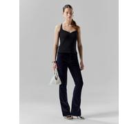 Frolickers Convertible Sweetheart Cotton Top - Black / Grey Melange - M - Black / Grey Melange