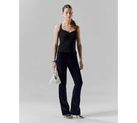 Frolickers Convertible Sweetheart Cotton Top - Black / Grey Melange - XXL - Black / Grey Melange