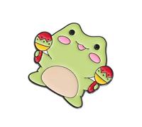 Frolicsome Frogs Band Brooch Pins Attractive Frogs Band Pins Delightful Animal Brooches For Kids And Friend Fashion Accessories