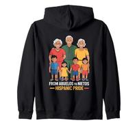 From Abuelos To Nietos Hispanic Pride Family Generations Zip Hoodie