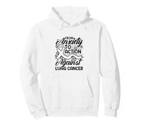 From Anxiety to Action Against - Lung cancer awareness Pullover Hoodie