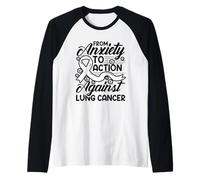 from Anxiety to Action Against - Lung Cancer Awareness Raglan Baseball Tee