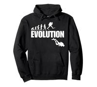 From Ape to Scuba Wear the Evolution! Funny Evolution Diver Pullover Hoodie