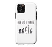 From Apes to Prompts AI Evolution Funny Case for iPhone 11 Pro