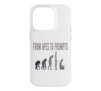 From Apes to Prompts AI Evolution Funny Case for iPhone 14 Pro